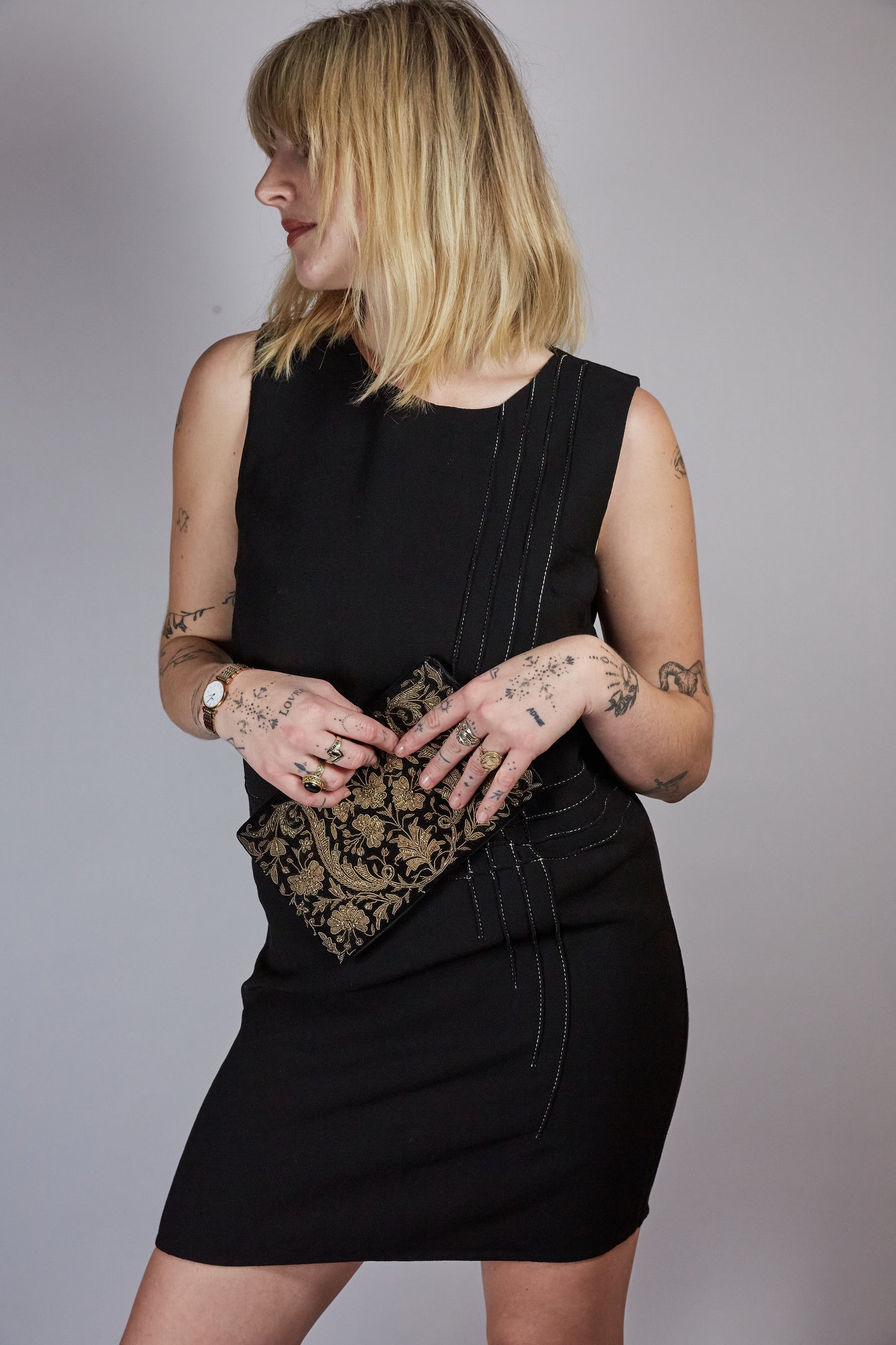 One Shoulder Black Dress