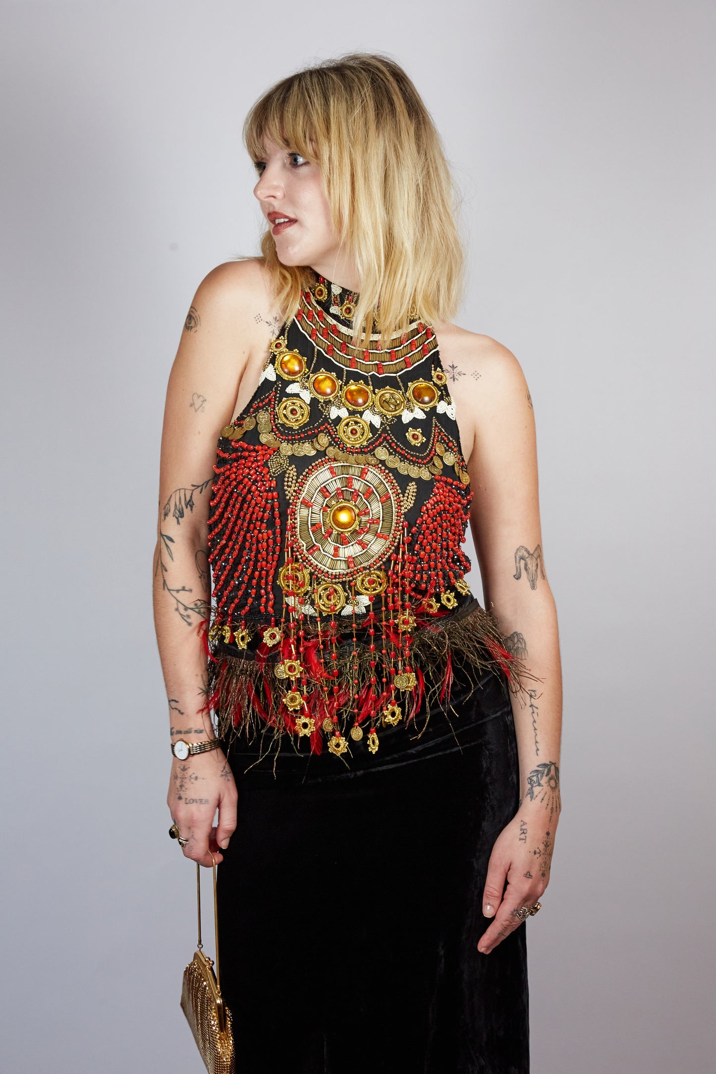 Frank Usher 1980s Beaded Top