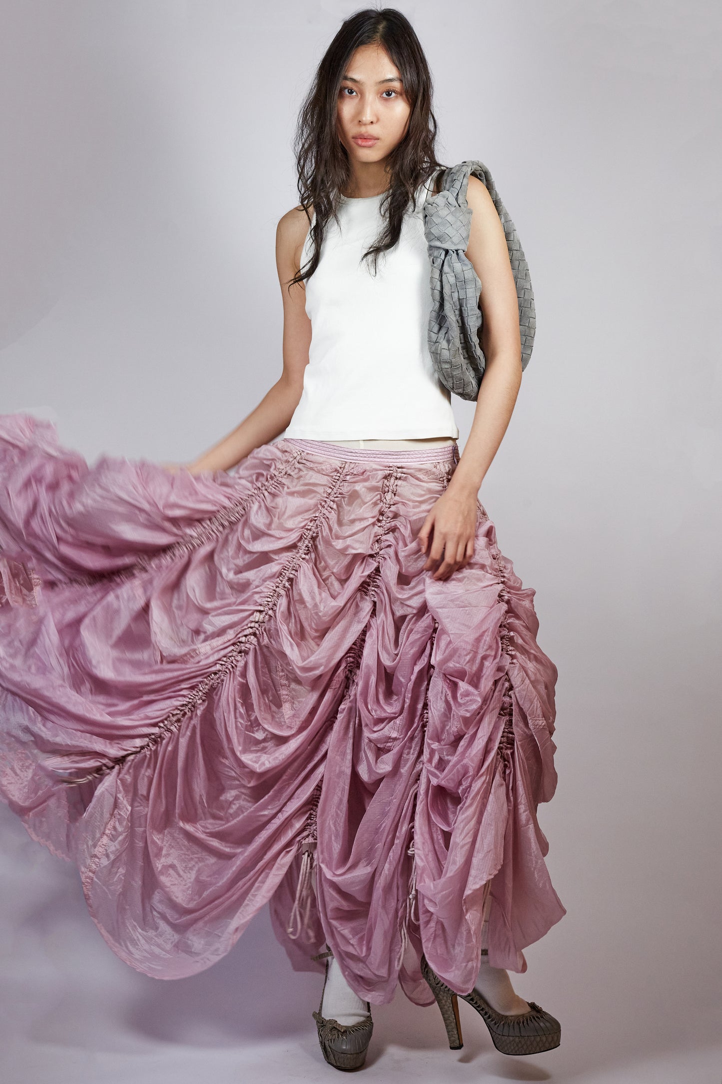 ⁠Norma Kamalli Pink Skirt