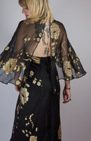 1970s Miss Dior Lame Dress