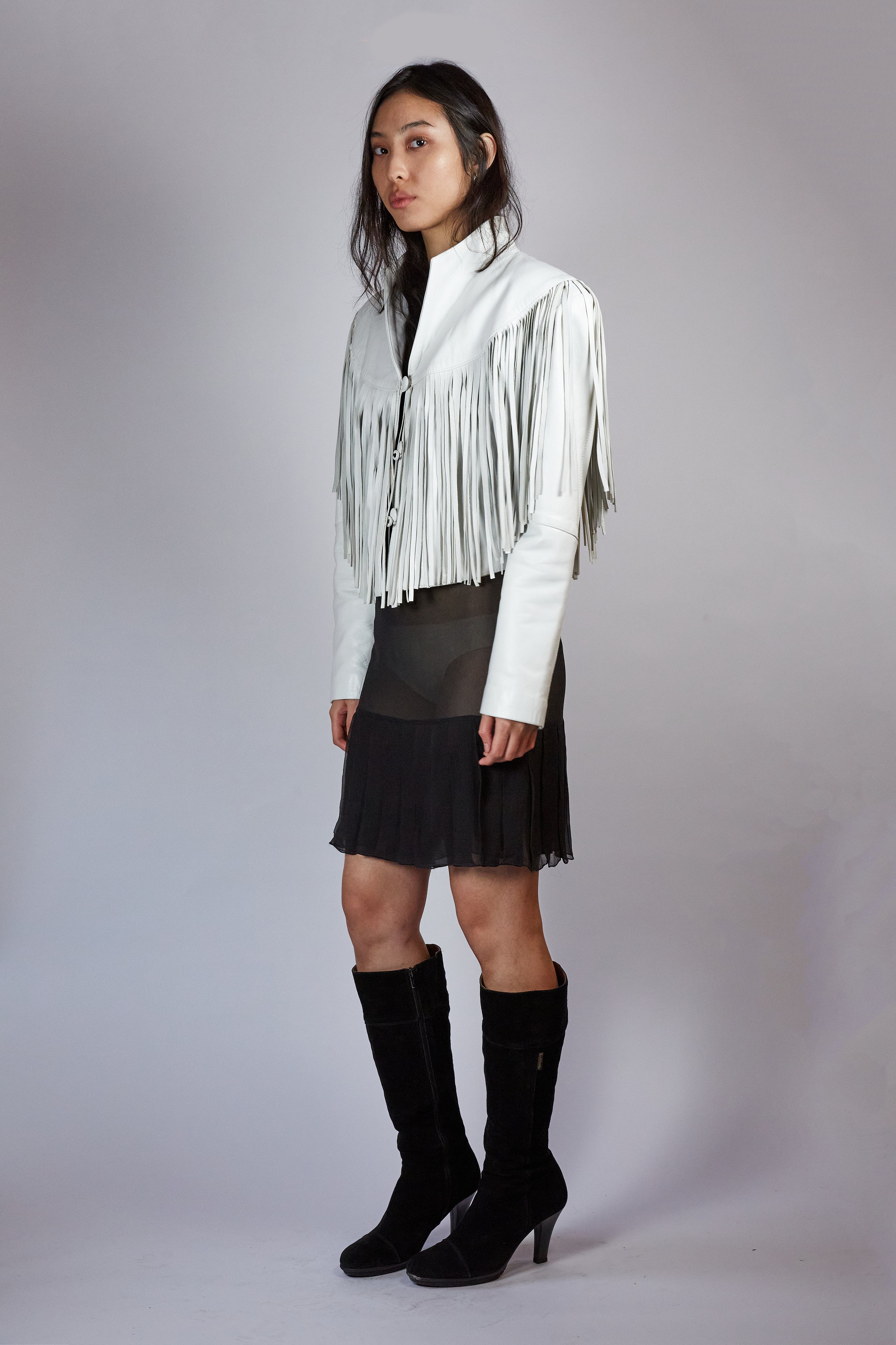 Vintage Leather Tassel Jacket