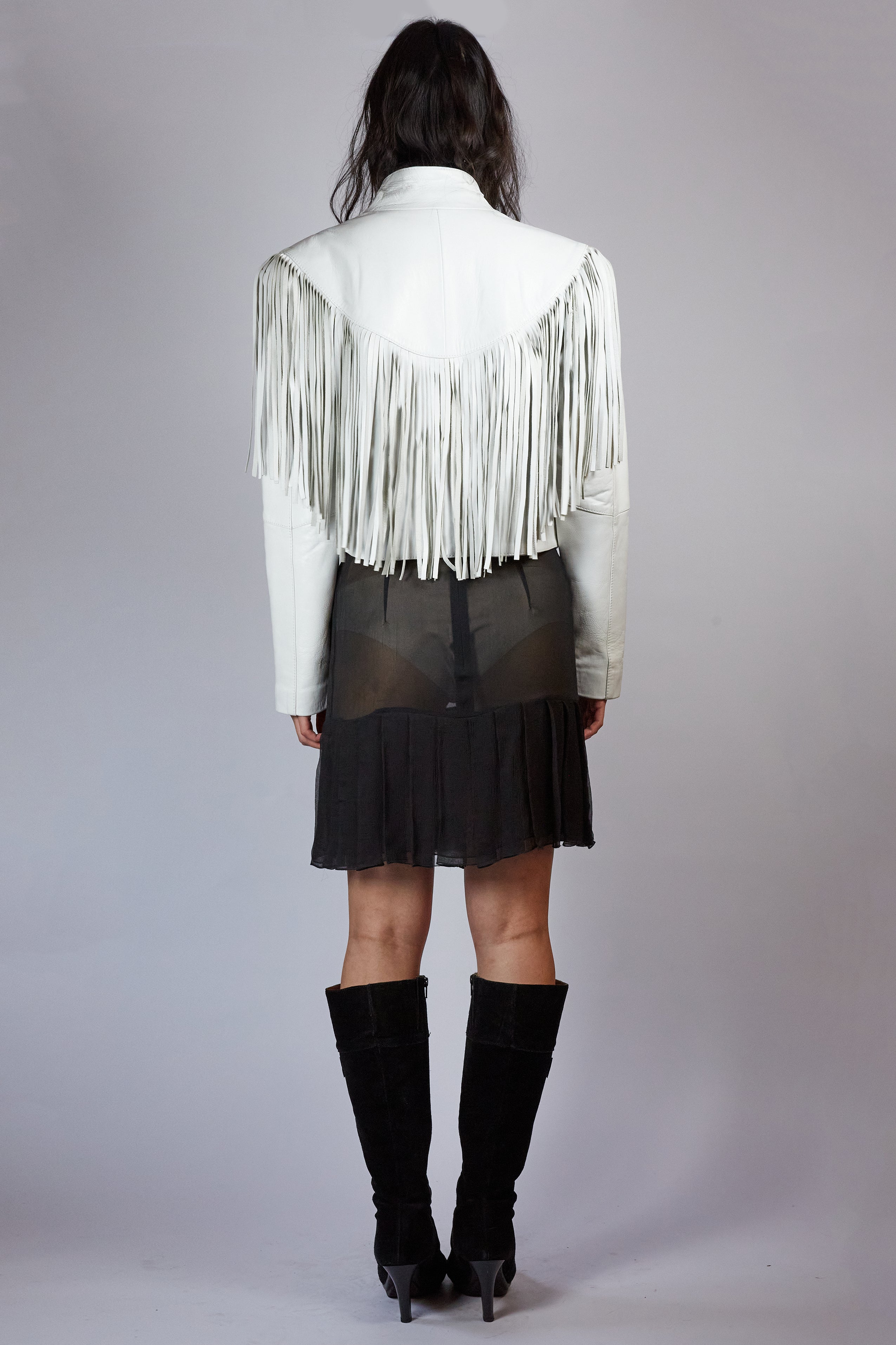 Vintage Leather Tassel Jacket