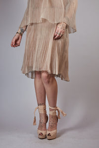 Valentino Silk Pleated Dress