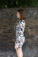 Galliano Silk Printed Dress