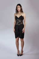 80s Bellville Sassoon Silk & Lace LBD
