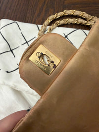Chanel SS 2010 Rose Gold Satin Single Flap Bag