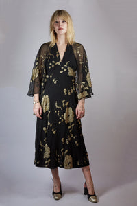 1970s Miss Dior Lame Dress