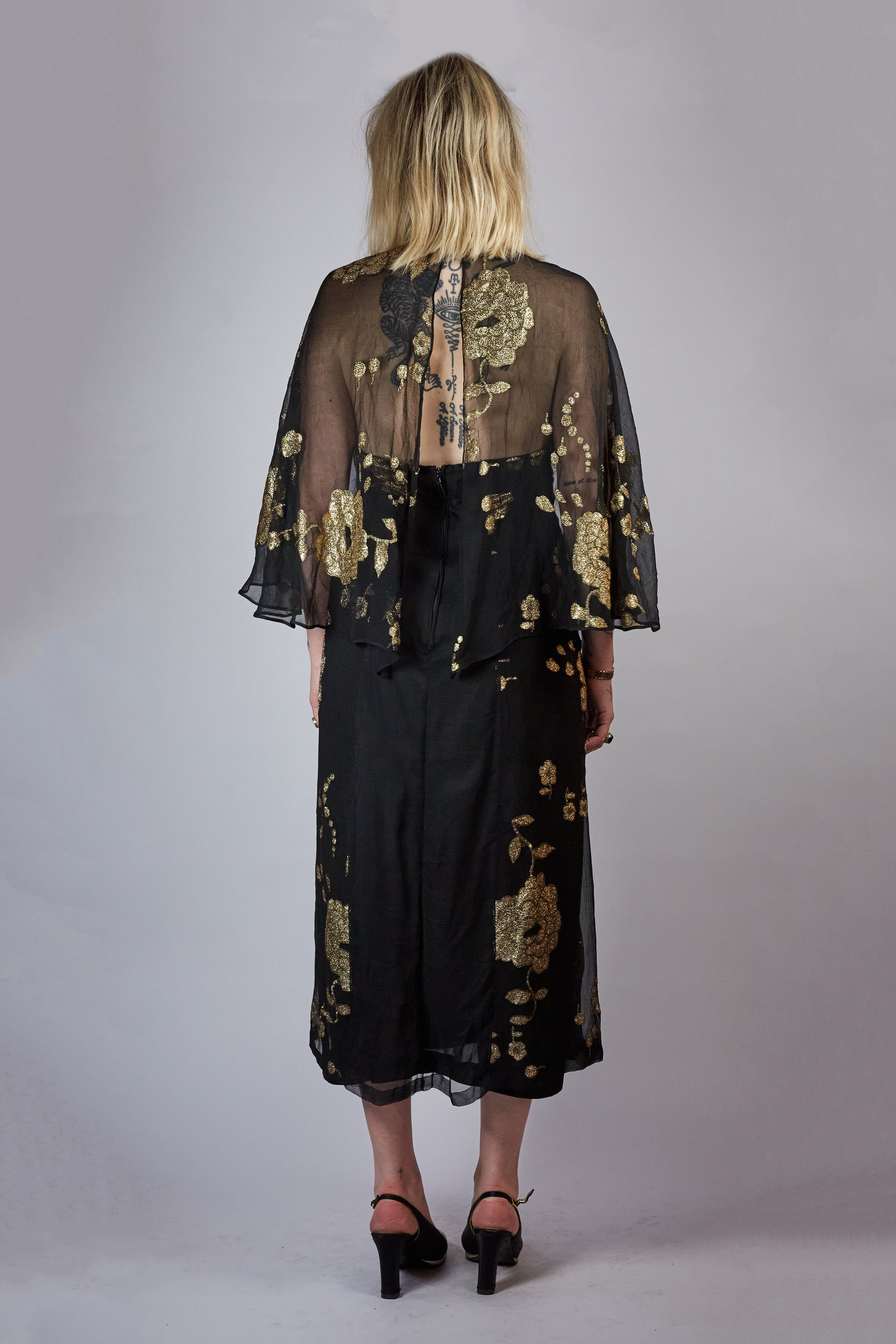 1970s Miss Dior Lame Dress