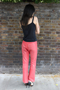 Just Cavalli Red Wet-Look Jeans