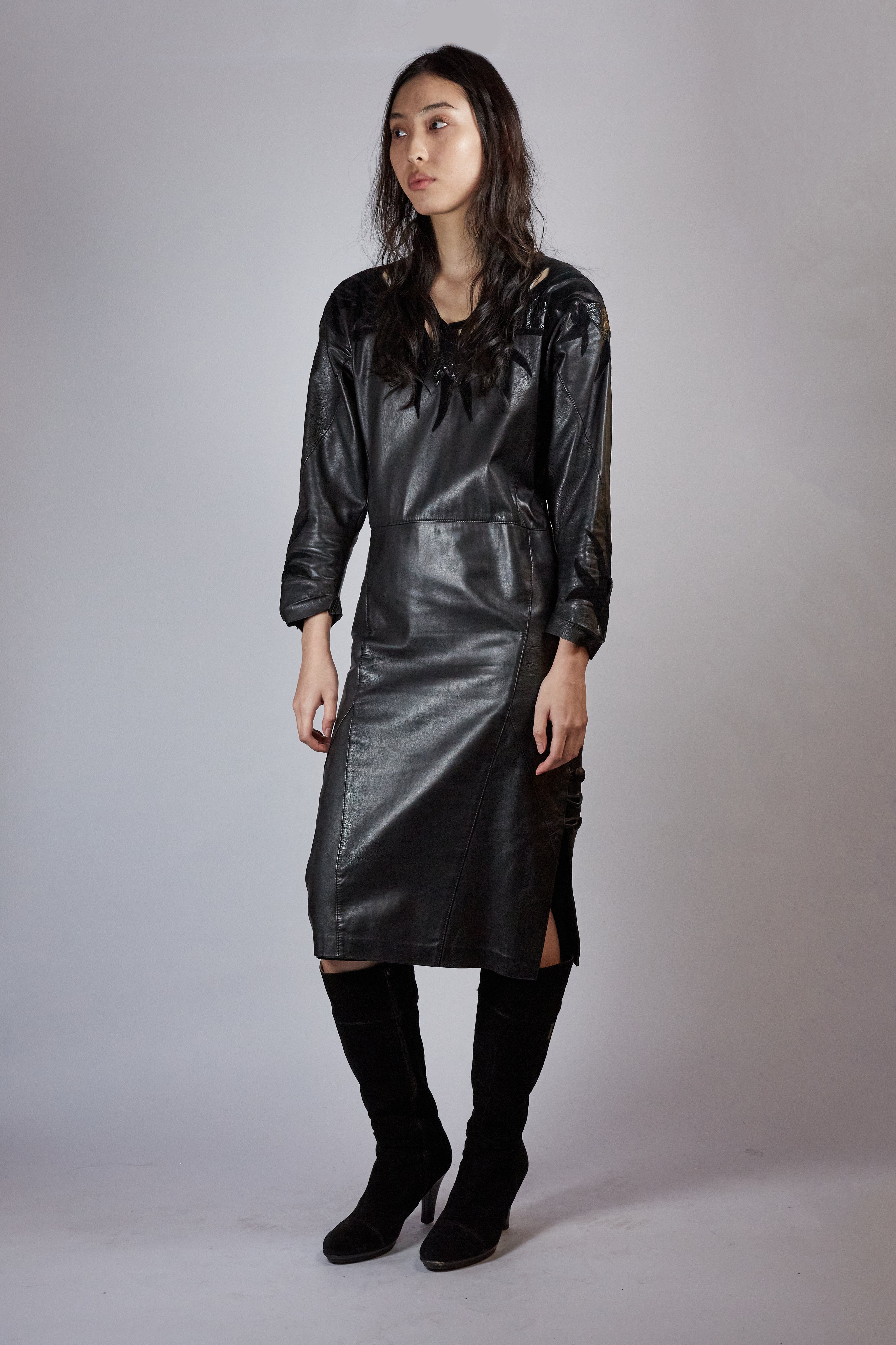 80s Leather Dress