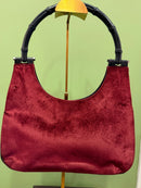 Gucci by Tom Ford Velvet Bamboo Hobo Bag 1999