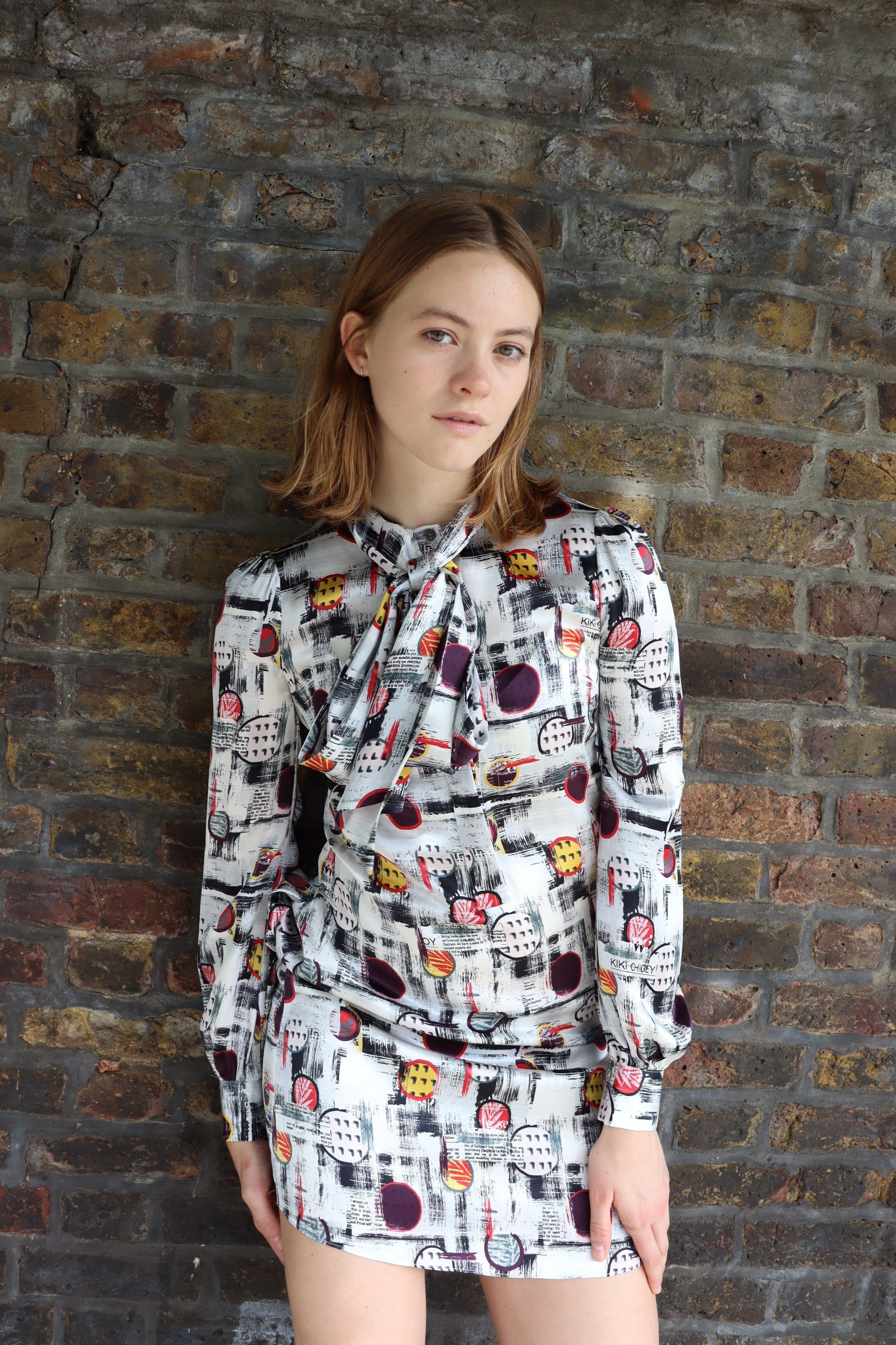 Galliano Silk Printed Dress