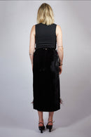 Alberta Ferretti Feather & Velvet Skirt