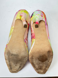Oscar De La Renta Watercolour Floral Heels 39EU