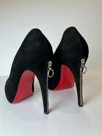 Christian Louboutin Roland Zip 120 Suede Zipper detail Louboutins 40EU