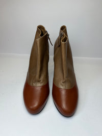 Hermès Daphne  Bicolour Leather Ankle Boots 40EU