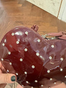 ALAÏA Le Cœur Crystal Embellished Patent Leather Bag
