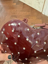 ALAÏA Le Cœur Crystal Embellished Patent Leather Bag