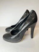 Rochas Shiny leather platform heels 39EU