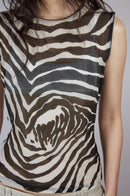 Y2K Dolce & Gabbana Zebra Mesh Top