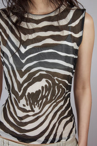 Y2K Dolce & Gabbana Zebra Mesh Top