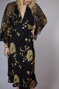 1970s Miss Dior Lame Dress