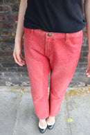 Just Cavalli Red Wet-Look Jeans
