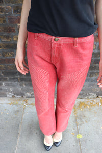 Just Cavalli Red Wet-Look Jeans