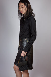 Versace Leather Skirt