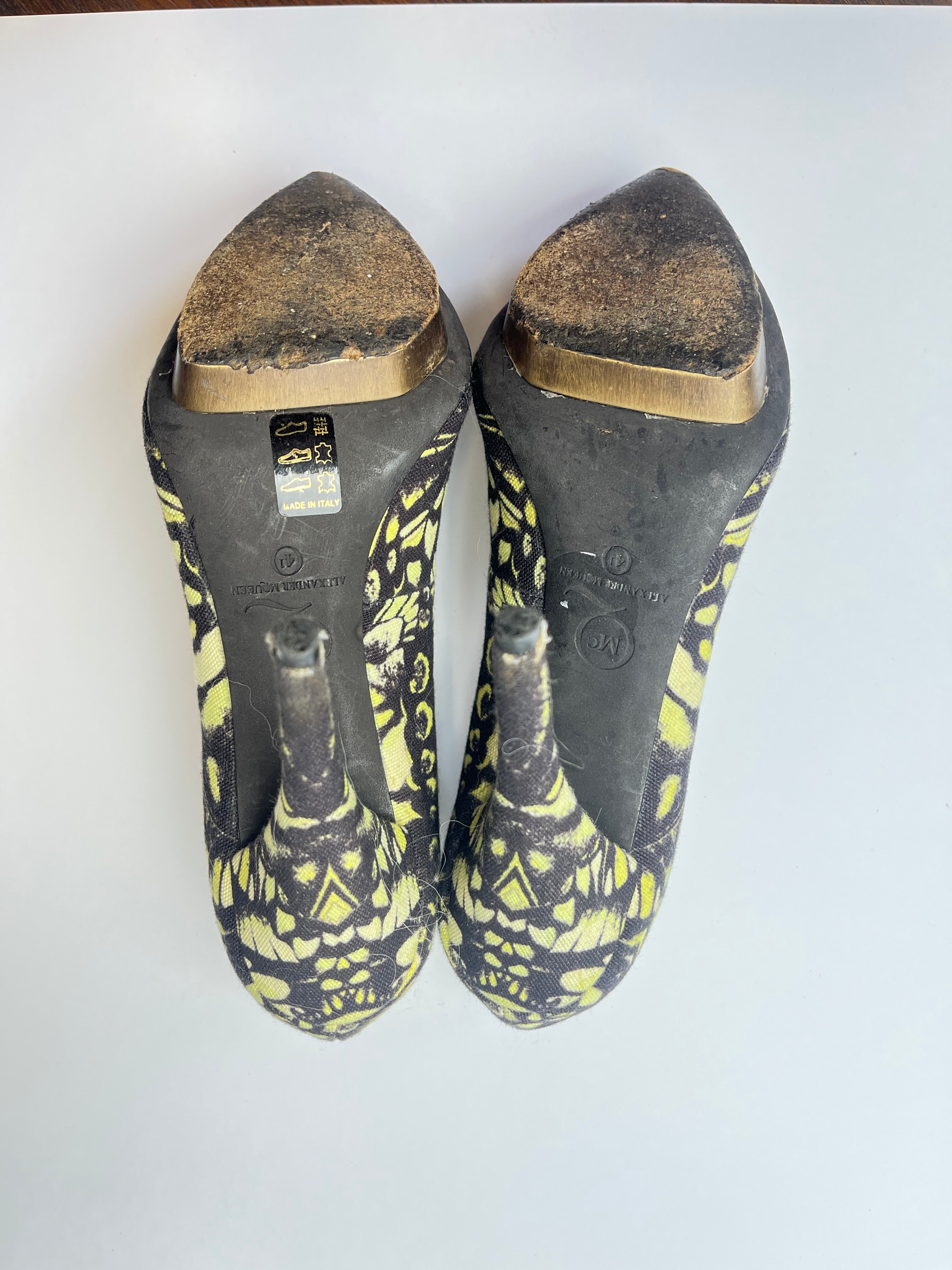 Alexander McQueen McQ Butterfly butterfly Neon Heels 41EU