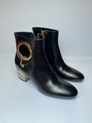 Martina Grasselli for Coliac Gold Python Heel Booties 40EU