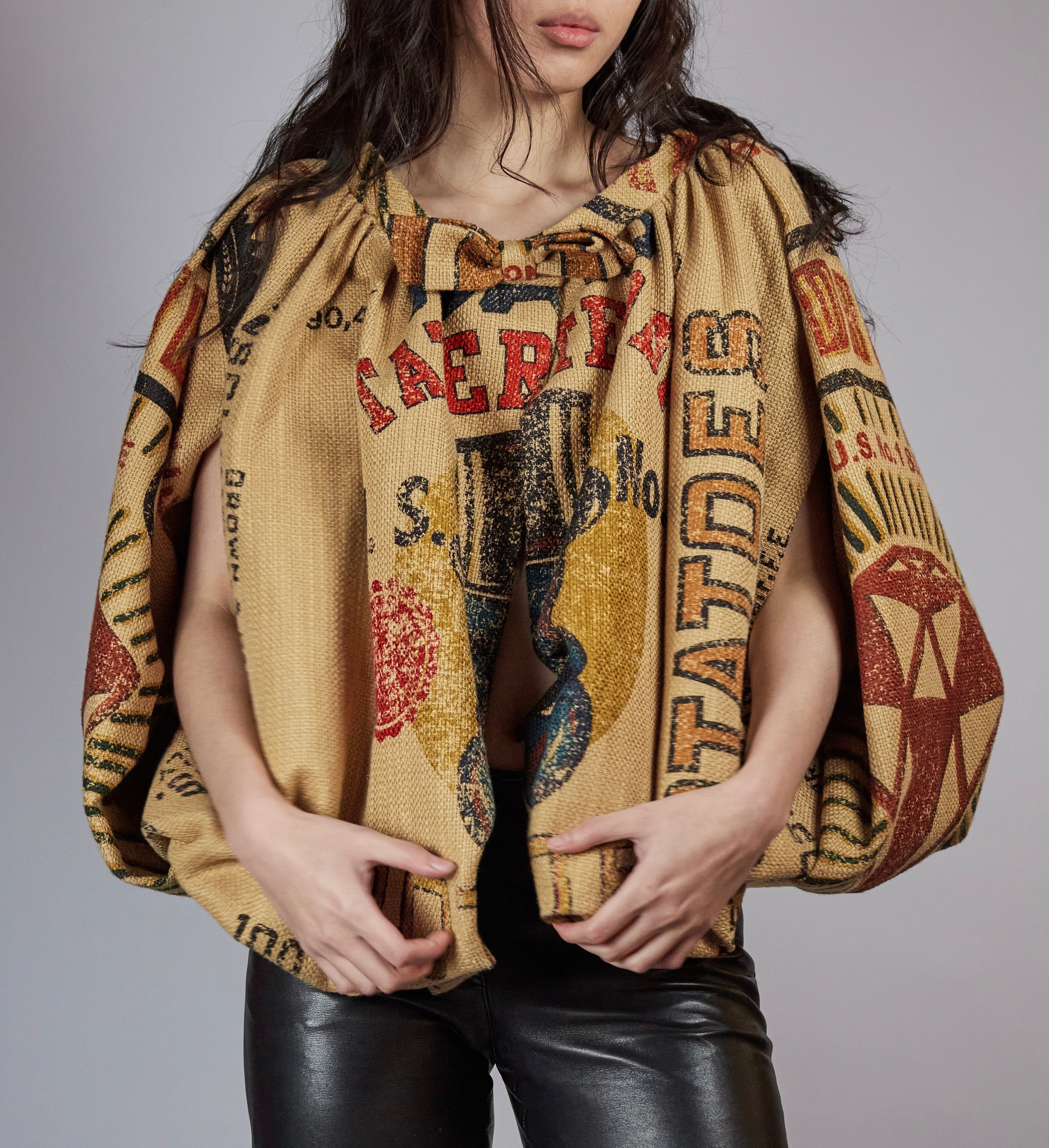 Moschino Couture! Hessian Cape