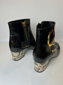 Martina Grasselli for Coliac Gold Python Heel Booties 40EU