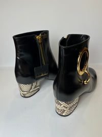Martina Grasselli for Coliac Gold Python Heel Booties 40EU