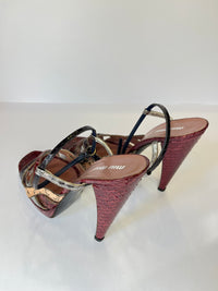 Miu Miu FW04 Python Snakeskin Sandals Catwalk Piece 39EU