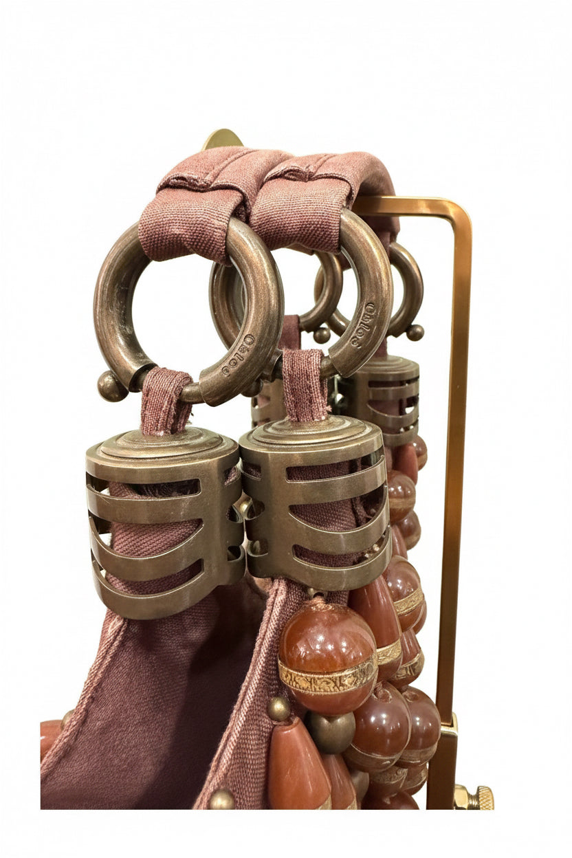 Chloé 2002 Wooden Beaded Bracelet Hobo Bag
