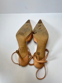 Nude strappy heels