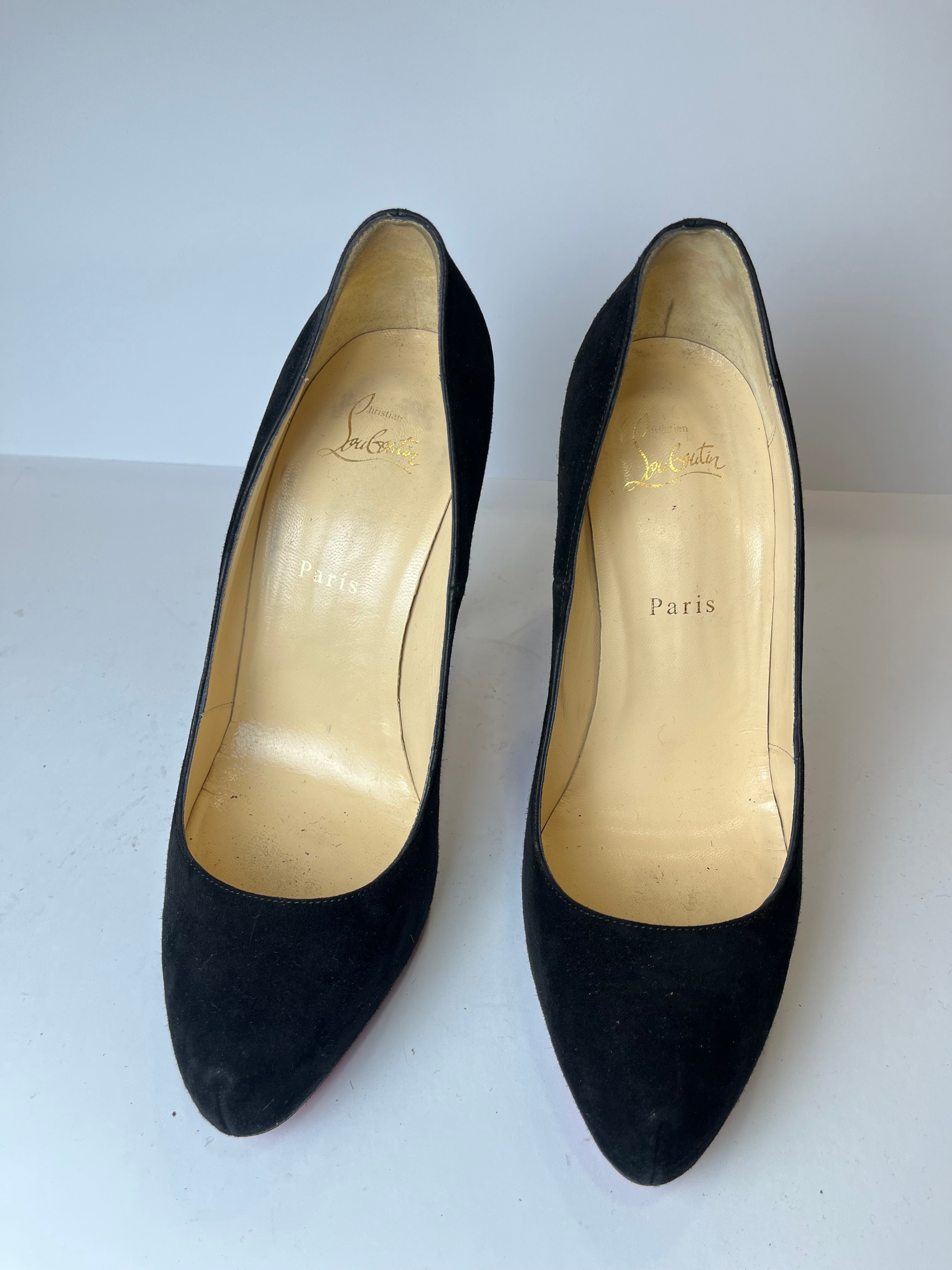 Christian Louboutin Roland Zip 120 Suede Zipper detail Louboutins 40EU