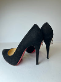 Christian Louboutin Roland Zip 120 Suede Zipper detail Louboutins 40EU