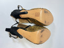 Benjamin Adam’s London Gold Swarovski Crystal Peep Toe Platform Heels 40EU