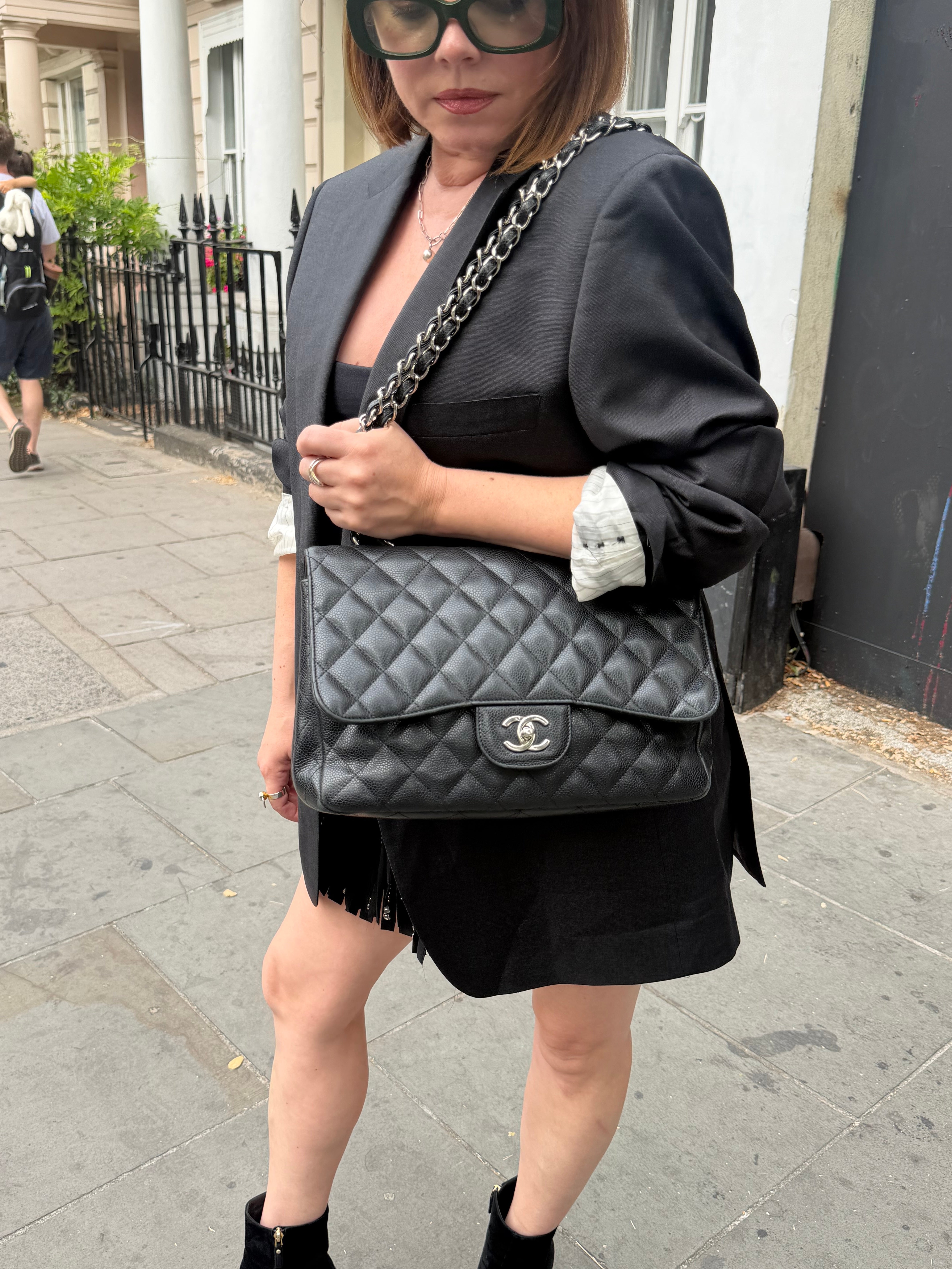 Chanel Quilted Caviar Front Pocket Shoulder Bag 2009/2010