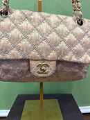 Chanel SS 2010 Rose Gold Satin Single Flap Bag