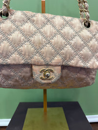 Chanel SS 2010 Rose Gold Satin Single Flap Bag