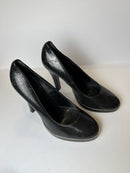 Rochas Shiny leather platform heels 39EU