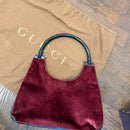Gucci by Tom Ford Velvet Bamboo Hobo Bag 1999