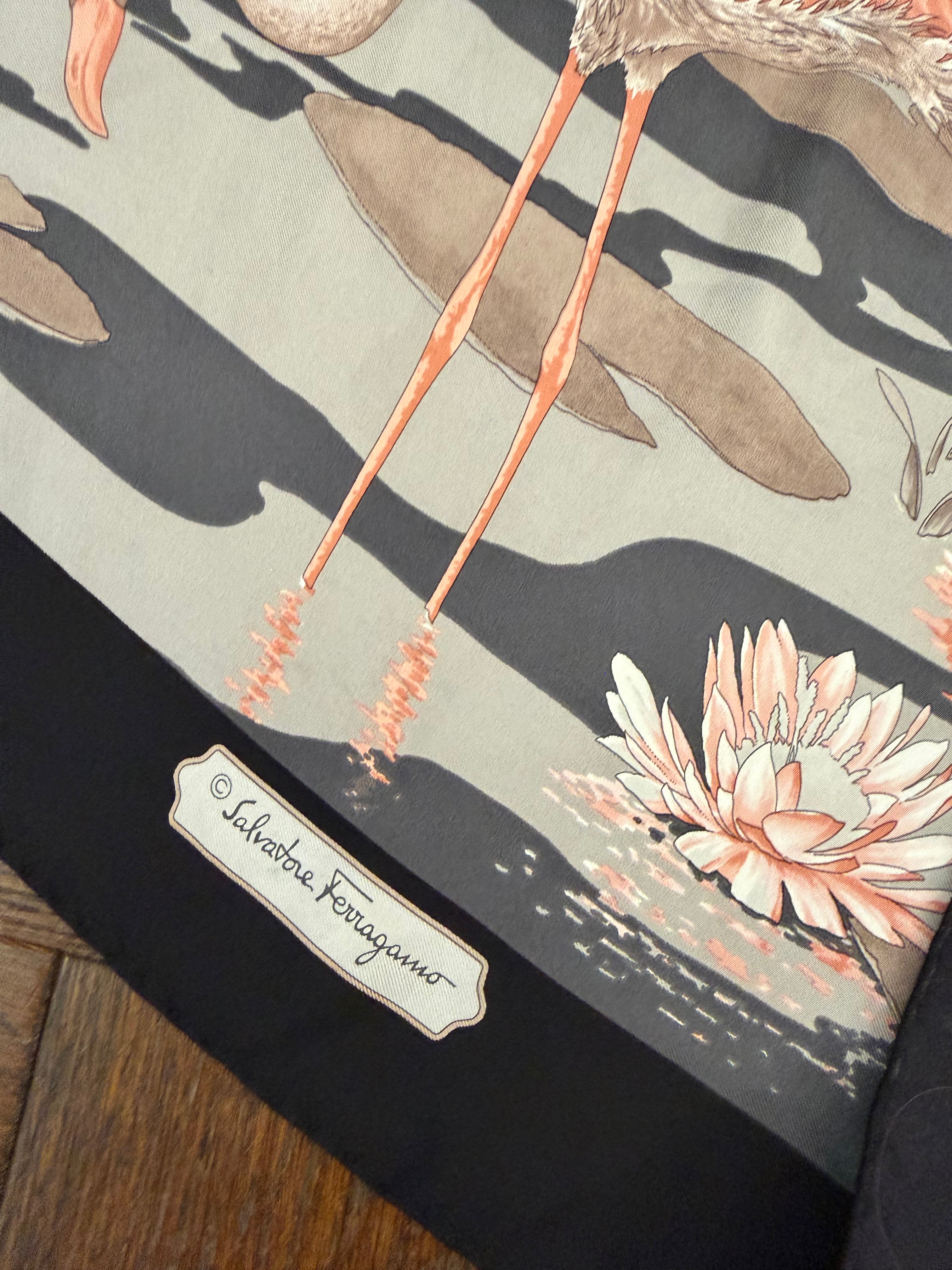 1980s Salvatore Ferragamo Silk Scarf