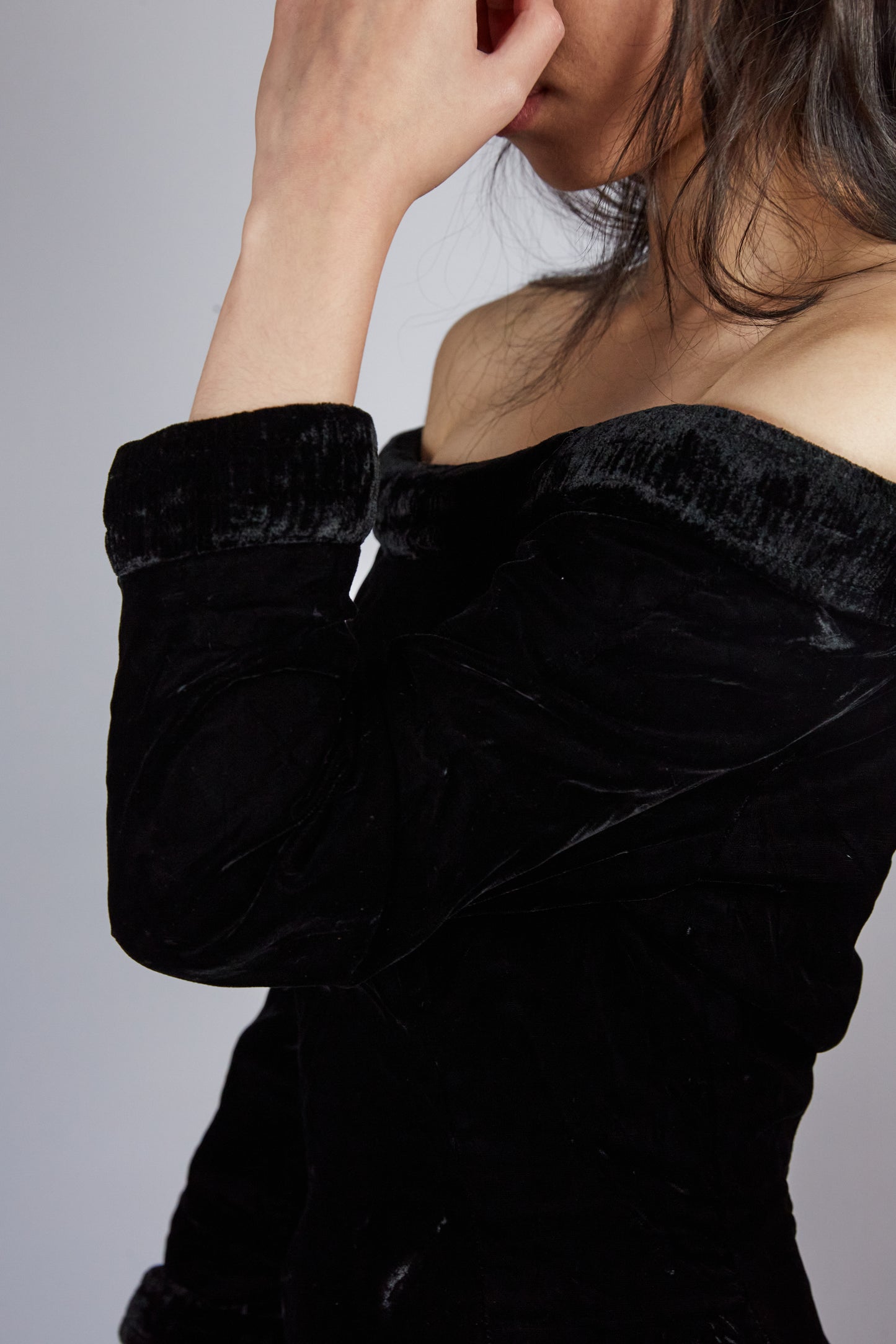 Black Dress and Silver Skirt