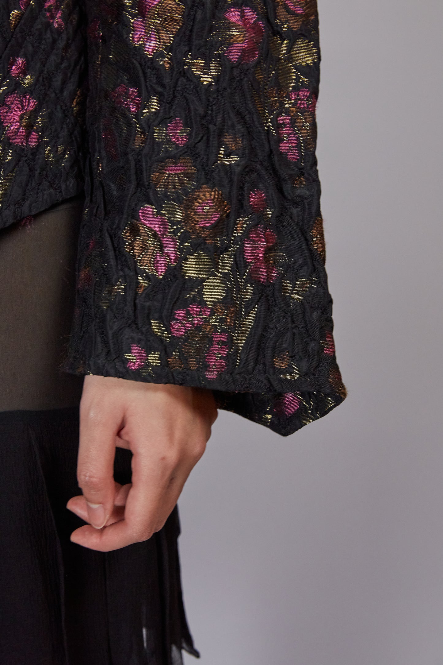 Black Floral Blazer