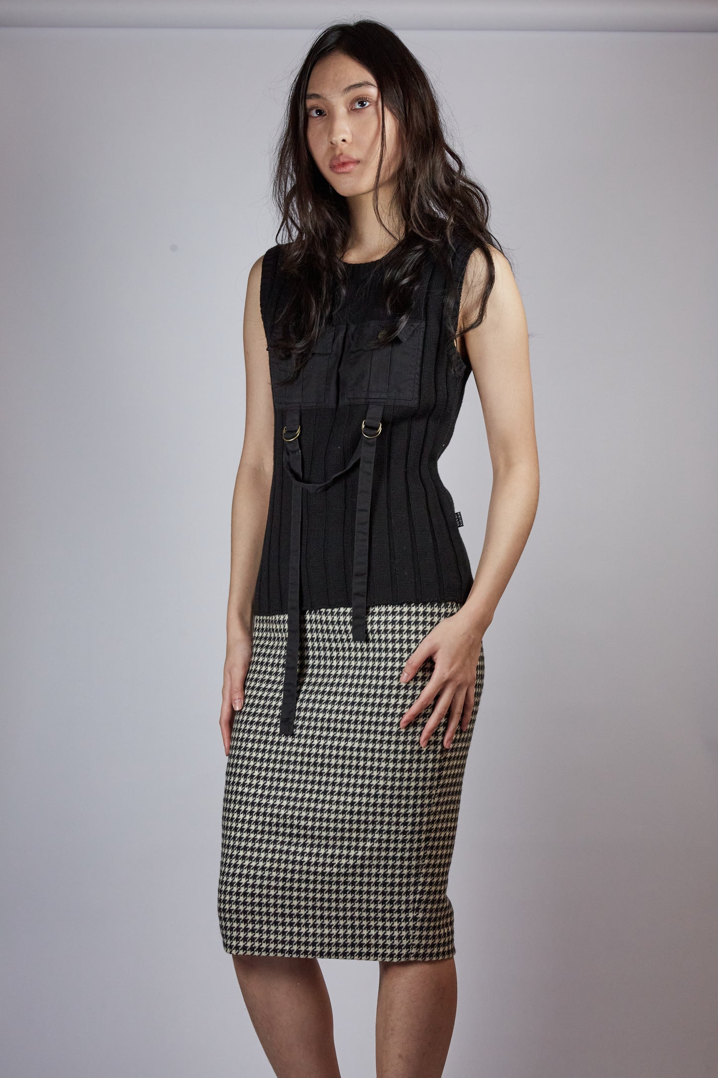 Black sleeveless top