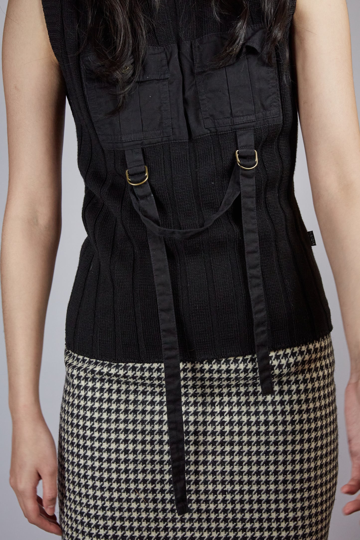 Black sleeveless top